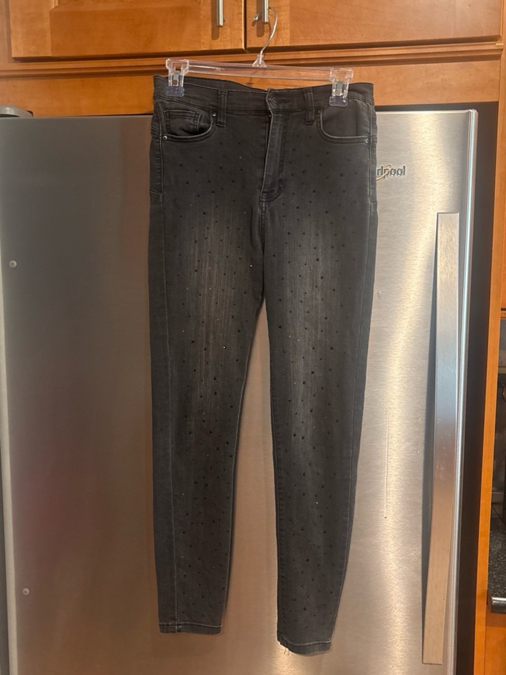 Black Sparkle Skinny Jeans